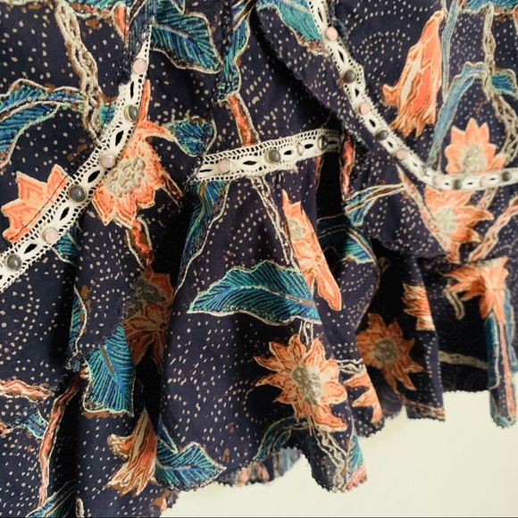 $700 Isabel Marant Ugi skirt boho frill mini 36 small US 4 - Picture 4 of 6